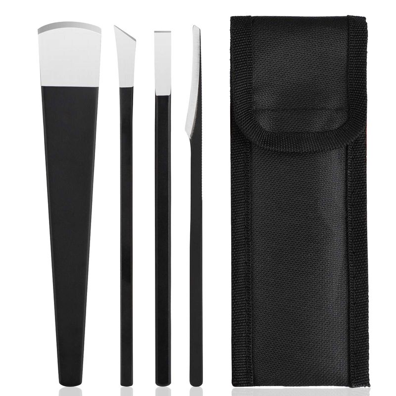 4pcs Pedicure Knife Set, Segbeauty Ingrown Toenail Knife, Correction Nippers Clipper Remover with Carry Bag, High Manganese Steel Nail Care Foot Repair Cutter for Calluses for Beauty Salon Home Use