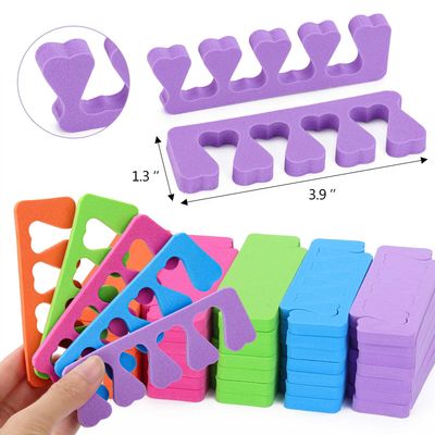 80pcs Sponge Toe Separators Pedicure Set for Nail Polish- Premium Nail Art Painting and Polishing Tool Kit, 5 Funy Color