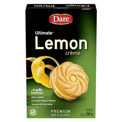 Dare Ultimate Lemon Creme Filled Cookies, 290g10.2oz, Imported from Canada