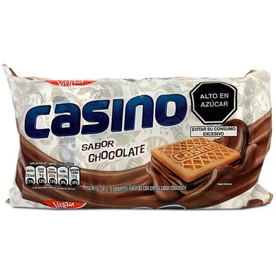 Generic Victoria Galletas Casino con Crema Sabor Chocolate 10 oz Peruvian Casino Chocolate Cookie