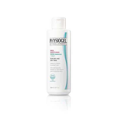 Physiogel Red Soothing Cica Balance Toner, Manages Skin Troubles, Refines Pores, Controls Sebum, Moisturizing, Cica, PEA, Niacinamide, Panthenol, Hypoallergenic Face Toner for Men &amp; Women