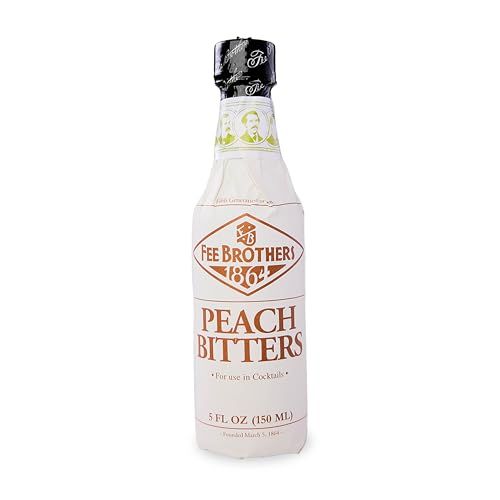 Fee Brothers Peach Cocktail Bitters - Aromatic Cocktail Mixer &amp; Concentrated Flavoring, Gluten Free, Vegan-Friendly, 5 fl oz