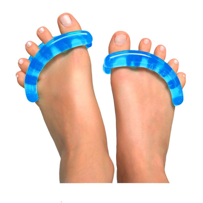 YogaToes Classic Womens Gel Toe Stretcher &amp; Spreader Extra Small, Shoe Size 5-7, Sapphire Blue. Reduce Foot Pain, Ensure Your Feet Look &amp; Feel Great.