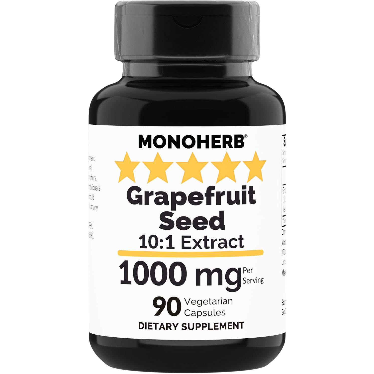 MONOHERB Grapefruit Seed Extract 1000 mg - 90 Vegetarian Capsules