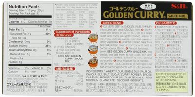 S&amp;B Golden Curry Sauce Mix, Hot, 7.8-Ounce Pack of 5