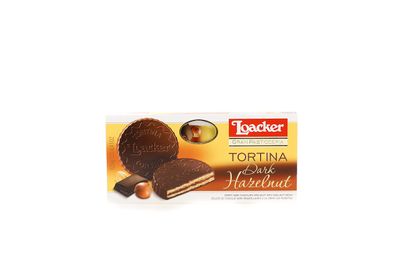 Loacker Tortina Premium Chocolate Coated Wafer, Dark Noir 125g4.41 oz.