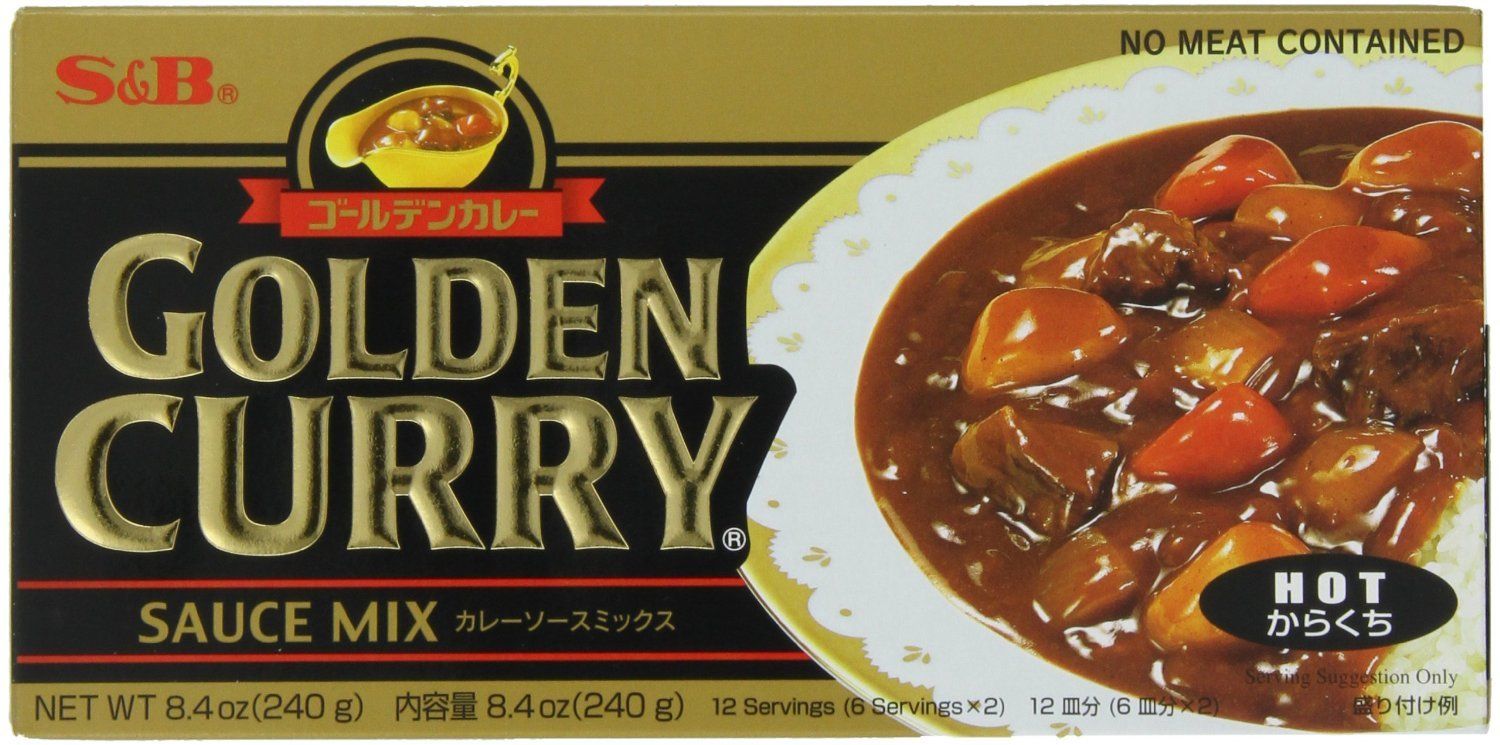 S&amp;B Golden Curry Sauce Mix, Hot, 7.8-Ounce Pack of 5