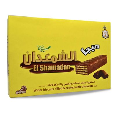 ?? 6 Pcs Mega El Shamadan Wafer Biscuits Filled &amp; Coated With Chocolate Cookies Roll Wafers Crispy Snacks Baked Batches Bakery Delicious Sweet Kids Adults Vegan Halal ???????? ?????? ???? ????? ???...