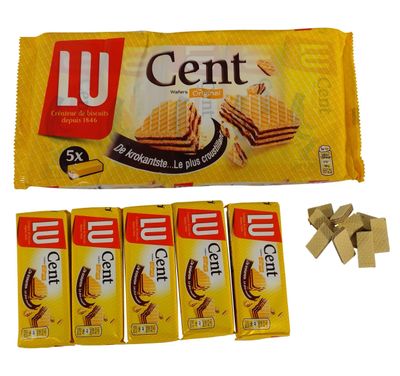 Lu Cookies Cent Wafers Chocolatewafers Cookies 5 Pieces Lu Biscuits Belgian Cookies 7,9 Ounce Total