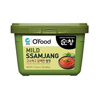 Chung Jung One O&#39;Food Ssamjang, Korean Mild Seasoned Soybean Paste Sauce, Perfect for Rice, Noodles, Fresh Vegetables and Meat, Savory and Flavorful 1.1lb