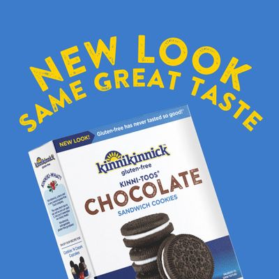 Kinnikinnick - KinniTOOS Chocolate Sandwich Cream Cookies - Gluten Free, Allergy Friendly Vegan Cookies - 8 oz. Box