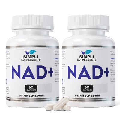NAD Supplement for Anti-Aging and Cell Regeneration NAD Booster 500mg Per Serving NMN Supplement Alternative Similar to Nicotinamide Riboside 120 Capsules 2 Month Supply