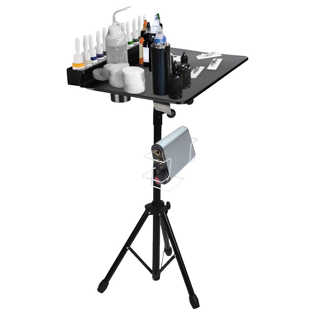 Portable Workstation, Height Adjustable Instrument Tray Detachable Desk Table Station for Professional Beauty Salon Supplies and Equipment