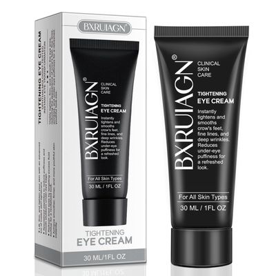 BXRUIAGN Instant Eye Tightener - Under Eye Tightening Cream for Puffiness &amp; Wrinkles, Anti-Aging Eyes Serum with Hyaluronic Acid &amp; Peptides, Dark Circle Treatment, EYE Bag Remover Treatment black, 1