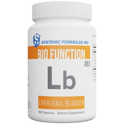 Systemic Formulas Lb - LiverGall Bladder 60 Capsules Bio Function 61. Liver Gall Bladder Support, Portal Duct Function Supplement. Contains Red Beet Root Powder.