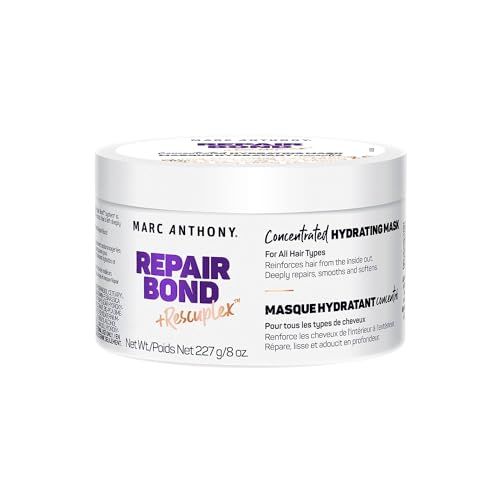 Marc Anthony Repairing Hair Mask, Repair Bond Rescuplex - Repairs, Strengthens &amp; Maintains Bonds within Hair - Eliminates Frizz, Flyaways &amp; Reduce Breakage - Dry &amp; Damaged Hair Professional Treatment