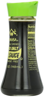 Yamasa Soy Sauce, Naturally Brewed Less Salt Low Sodium Preservative Free in Glass Dispenser, 5 fl oz Pack of 1