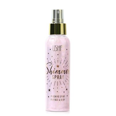USHAS Body Glitter Spray 3.72 fl.oz - Temporary Body Shimmer Spray for Face, Hair, Clothing, Long Lasting Quick-Drying Shiny for Music Festival Rave 01