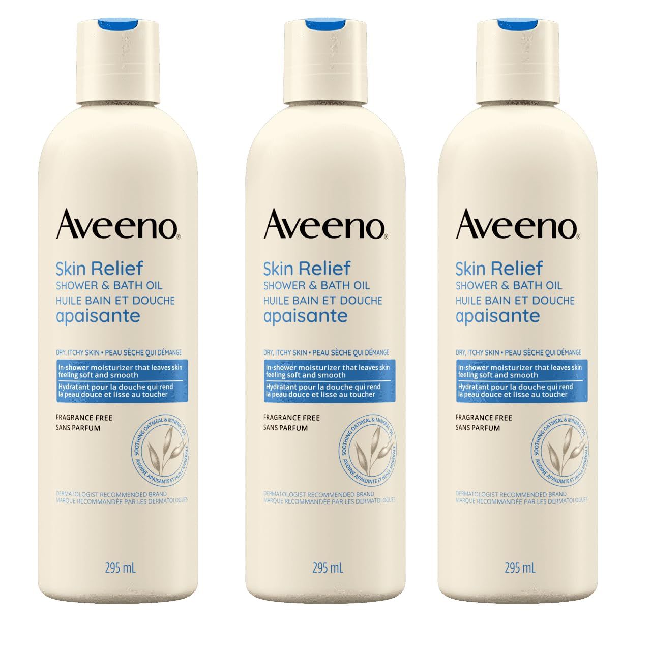 Aveeno Skin Relief Shower &amp; Bath Oil - 10 oz - 3 pk
