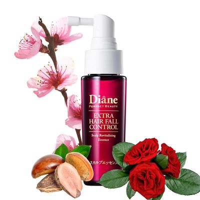 Moist Diane Extra Hair Fall Control Essence with Pump from Japan, Japanese Haircare for Damaged &amp; Dry Hair, Natural Protein Keratin Spray for Revitalizing Scalp, 1.69 Fl Oz