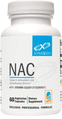 XYMOGEN NAC N-Acetyl-Cysteine 600mg - Cardiovascular, Antioxidant, Liver Detox Immune Support Supplement - Supports Glutathione Synthesis - Non-GMO NAC Supplement 60 Capsules
