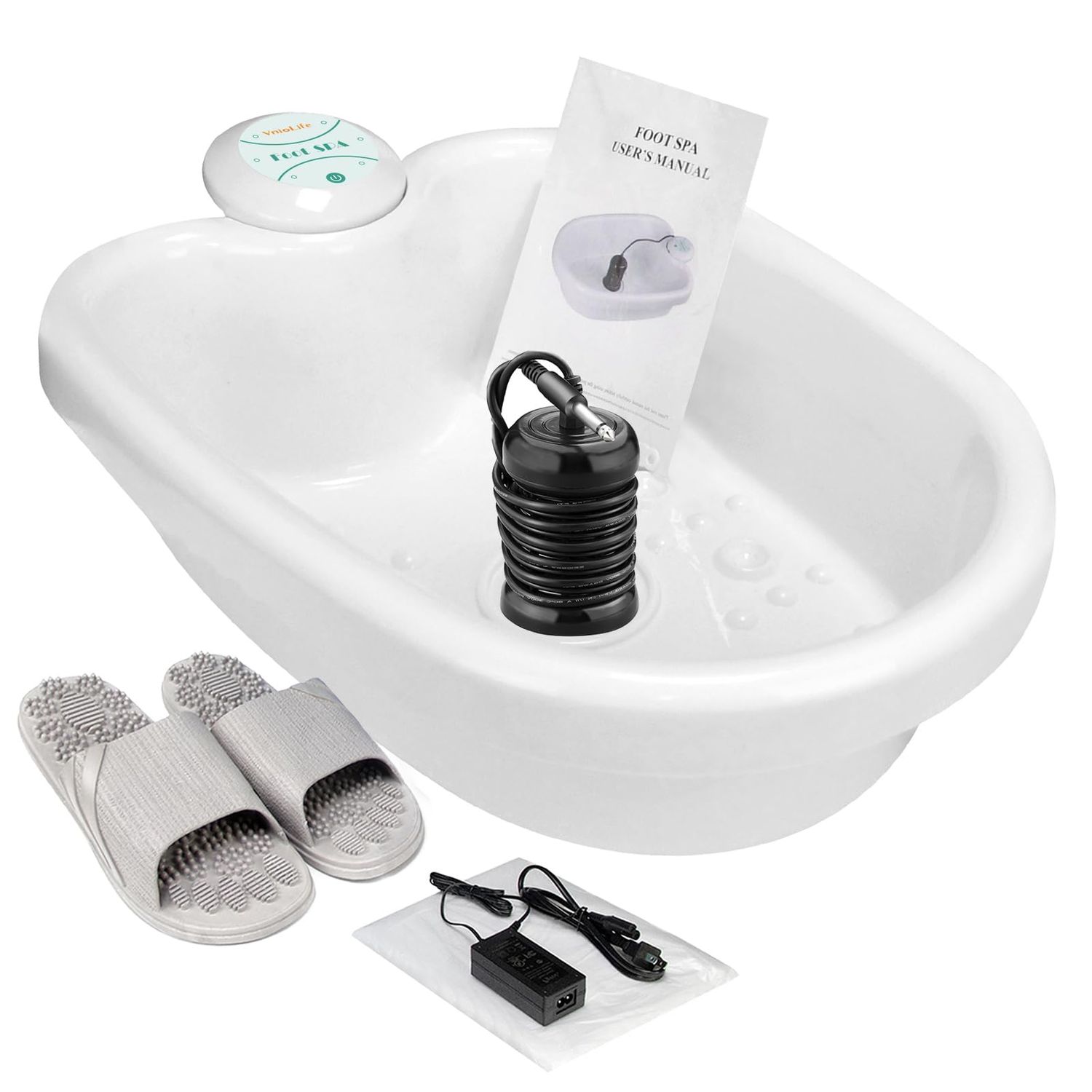 VnioLife Ionic Foot Bath Detox Machine with Slipper, Portable Ionic Foot Detox Chi Cleanser Home Use, Beauty Salon Holiday Gift