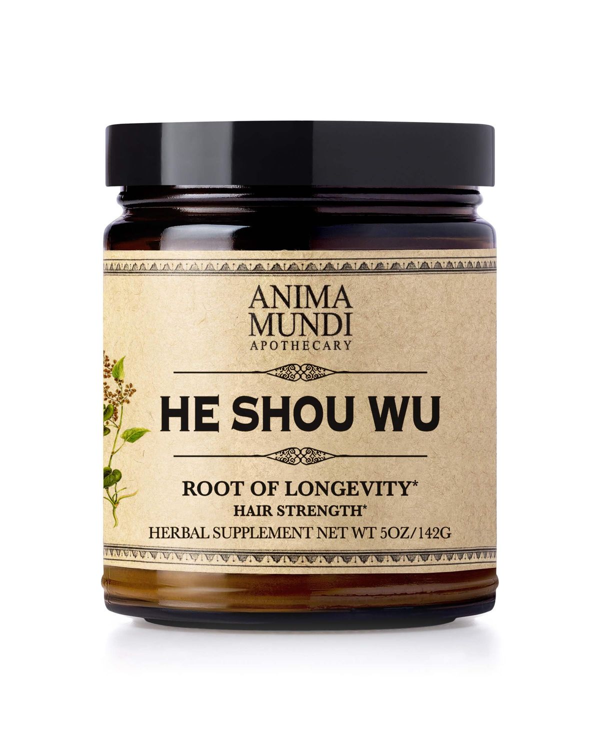Anima Mundi Apothecary Healthy Hair Vitamins - Adaptogenic He Shou Wu - Fo Ti Root Hair Supplements for Women and Men - Also Supports Liver, Immune &amp; GI Function 5oz 142g