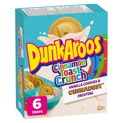 General Mills Canada Corporation DunkAroos, Cinnamon Toast Crunch Vanilla Cookies and Cinnadust Frosting, 6 x 28g1 oz., Box