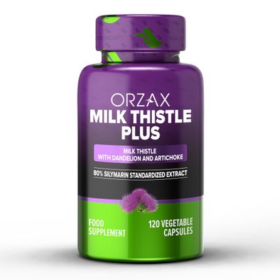 ORZAX Milk Thistle 250 mg - Liver Cleanse Detox &amp; Repair Support - Herbal Supplement - 80 Silymarin Standardized, Dandelion Root &amp; Artichoke Extract - Vegan &amp; Non-GMO - 120 Capsules - 120 Day Supply