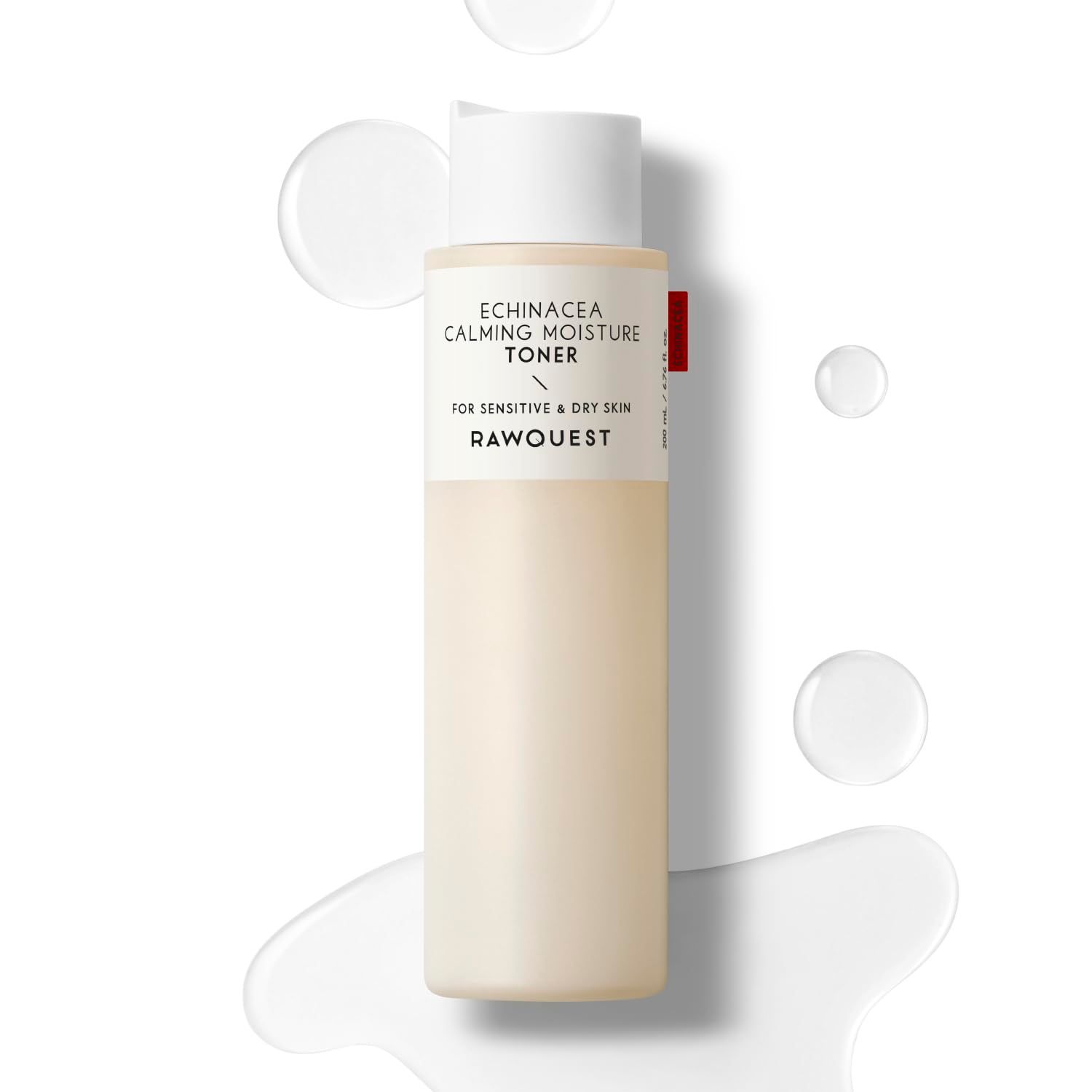 RAWQUEST- Echinacea Korean Toner for Face for Deep Hydration, Instant Moisture, Soothing, Anti-Aging &amp; Dermatologist Tested wHyaluronic Acid &amp; Niacinamide Korean Skin Care for Dry &amp; Sensitive Skin