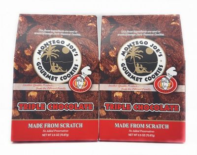 2 Pack of Made From Scratch Cookies 2.5oz No added Preservatives Montego Joe&#39;s Mr Pilleteri&#39;s P&#39;s Deli Alabama Gift Triple Chocolate