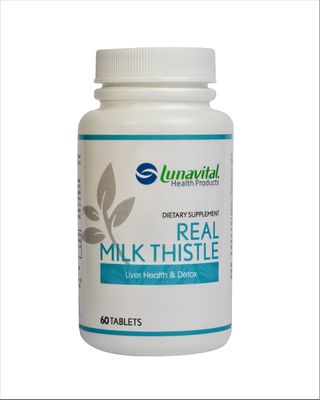 Lunavital Real Milk Thistle, Detox &amp; Liver Health, 60 Tablets