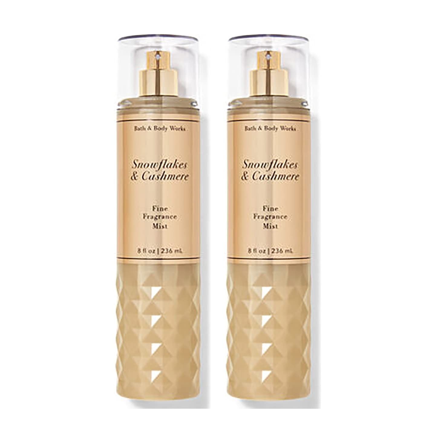 Bath and Body Works Snowflakes &amp; Cashmere Fine Fragrance Mists Set Of 2 8 oz. Bottles Snowflakes &amp; Cashmere