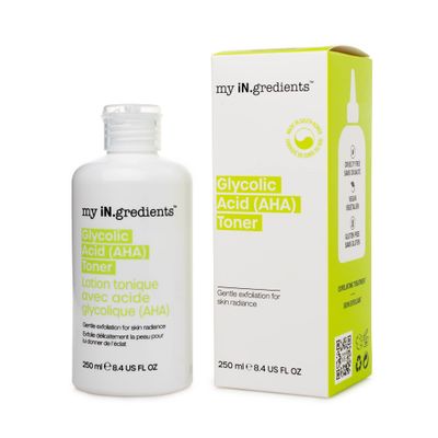 Masque Bar My Ingredients Glycolic Acid AHA Toner - Helps Exfoliate The Skin - Reveals Soft Even-Toned Skin