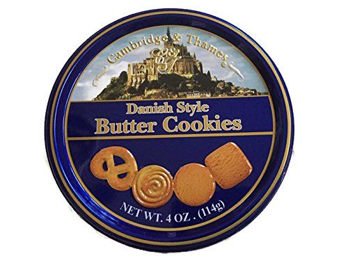 Cambridge &amp; Thames Danish Style Butter Cookies 4 Oz Mini Tin 1 Tin