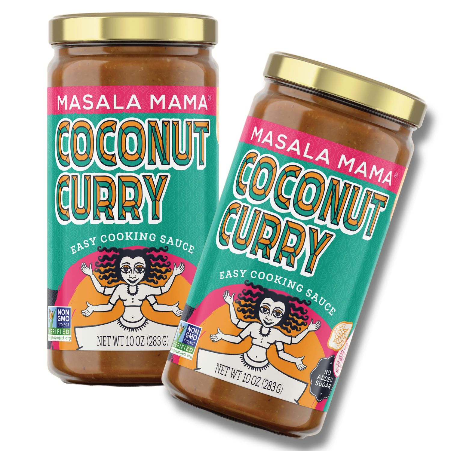 Masala Mama Coconut Curry Sauce Indian Sauce, Healthy Ingredients for Coconut Curry Paste Indian Curry Sauce with Indian Spices Curry Simmer Sauce for Tasty Asian Recipes Pack of 2
