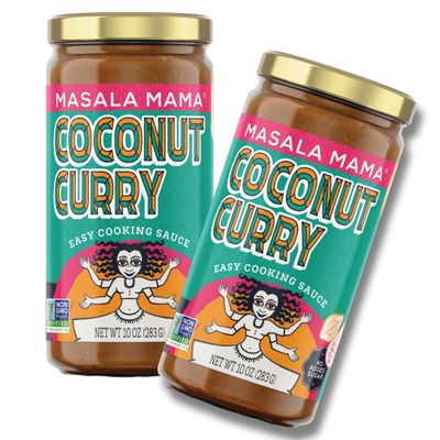 Masala Mama Coconut Curry Sauce Indian Sauce, Healthy Ingredients for Coconut Curry Paste Indian Curry Sauce with Indian Spices Curry Simmer Sauce for Tasty Asian Recipes Pack of 2