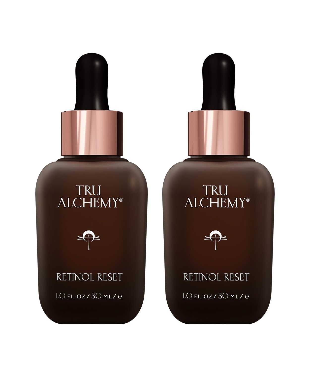 Tru Alchemy Retinol Reset Revitalizing Retinol Serum for face - Wrinkle Appearance Serum &amp; Cream for Face wBakuchiol, Niacinamide for Overnight Renewal wLong-Term Radiance - 1 fl oz 2-Pack