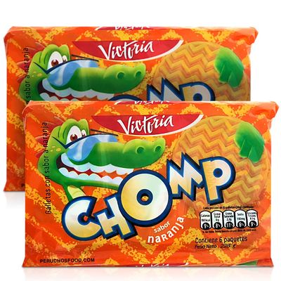 Victoria Galletas Chomp con Sabor Naranja Peruvian Orange cookies 2 Pack