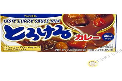 S&amp;B Tasty Curry Sauce Mix, Hot, 7.0 oz