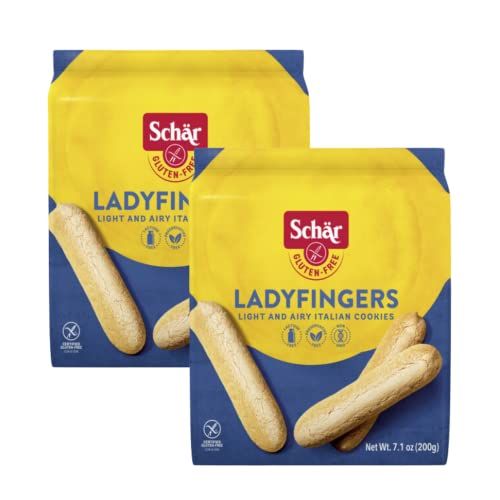 Schar - Lady Fingers - Certified Gluten Free - No GMO's, Lactose, Wheat or Preservatives - 7.1 oz 2 Pack