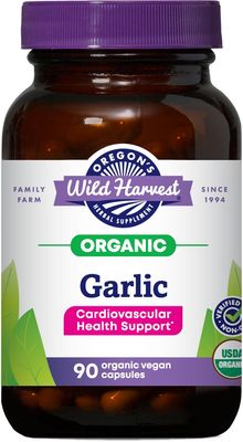 Oregon&#39;s Wild Harvest, Certified Organic Garlic Capsules, Non-GMO, 1575 MGS, 90 Count