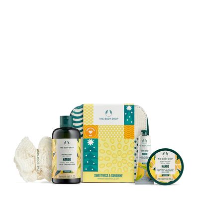 The Body Shop Sweetness &amp; Sunshine Mango Essentials Body Care Holiday Gift Set, Vegan, 4-Piece Set