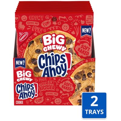 CHIPS AHOY! Big Chewy Chocolate Chip Cookies, 14 Snack Packs 1 Cookie Per Pack