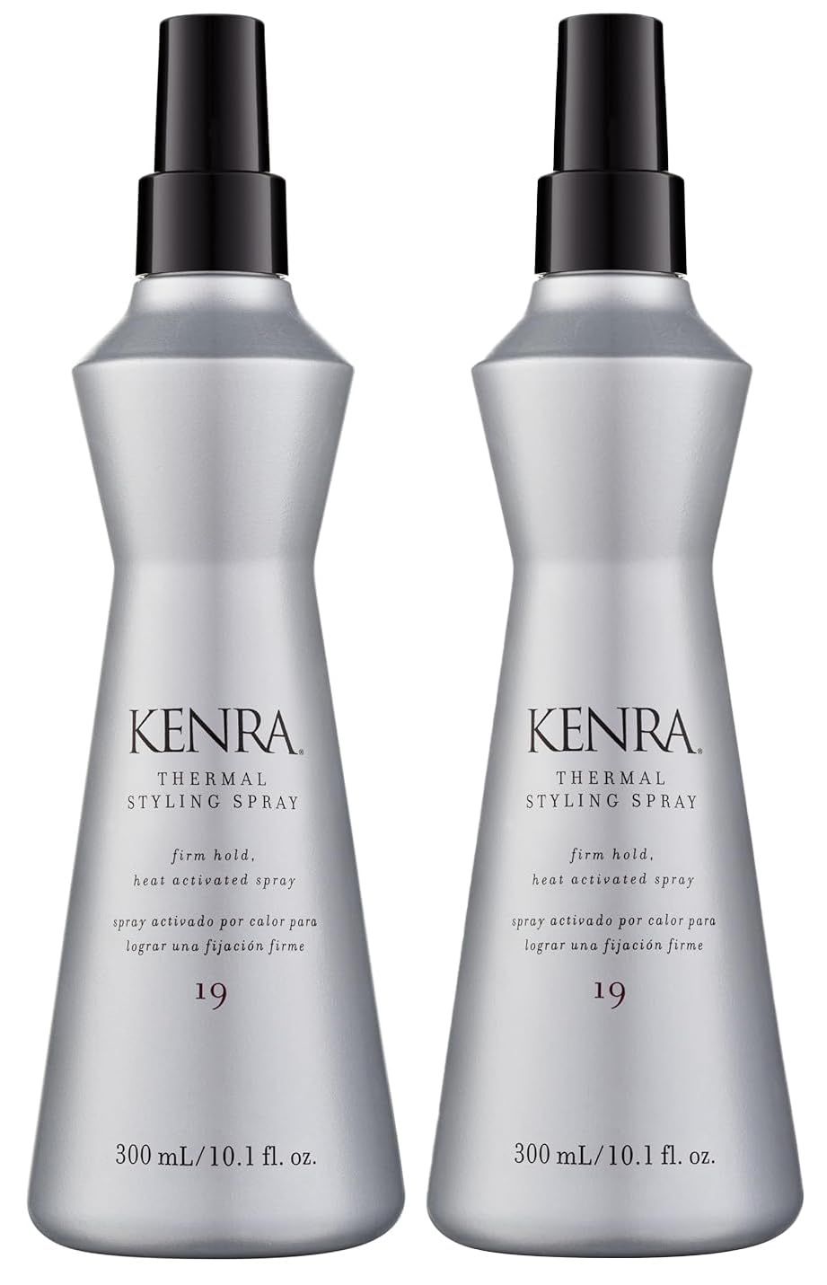 Kenra Thermal Styling Spray 19 Heat Protection Spray Firm Hold Heat-Activated Spray Tames Frizz, Flyaways &amp; Adds Shine All Hair Types 10 fl. Oz 2-Pack