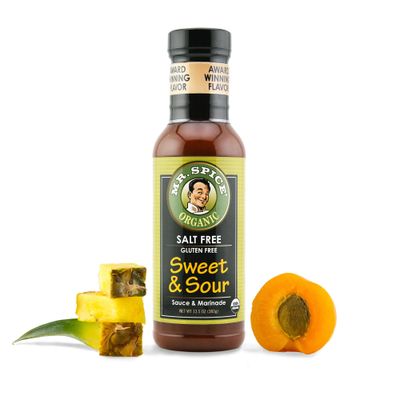 Mr. Spice Salt Free Award-Winning Taste Sweet and Sour Sauce Low Sodium Organic No Salt Gluten Free Low Calorie Sweet &amp; Sour Sauce 13.5 Ounce 1 Pack