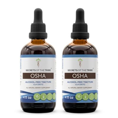 Secrets of the Tribe OSHA Tincture Alcohol-Free Liquid Extract, Responsibly farmed OSHA Ligusticum porteri Dried Root 2x4 FL OZ