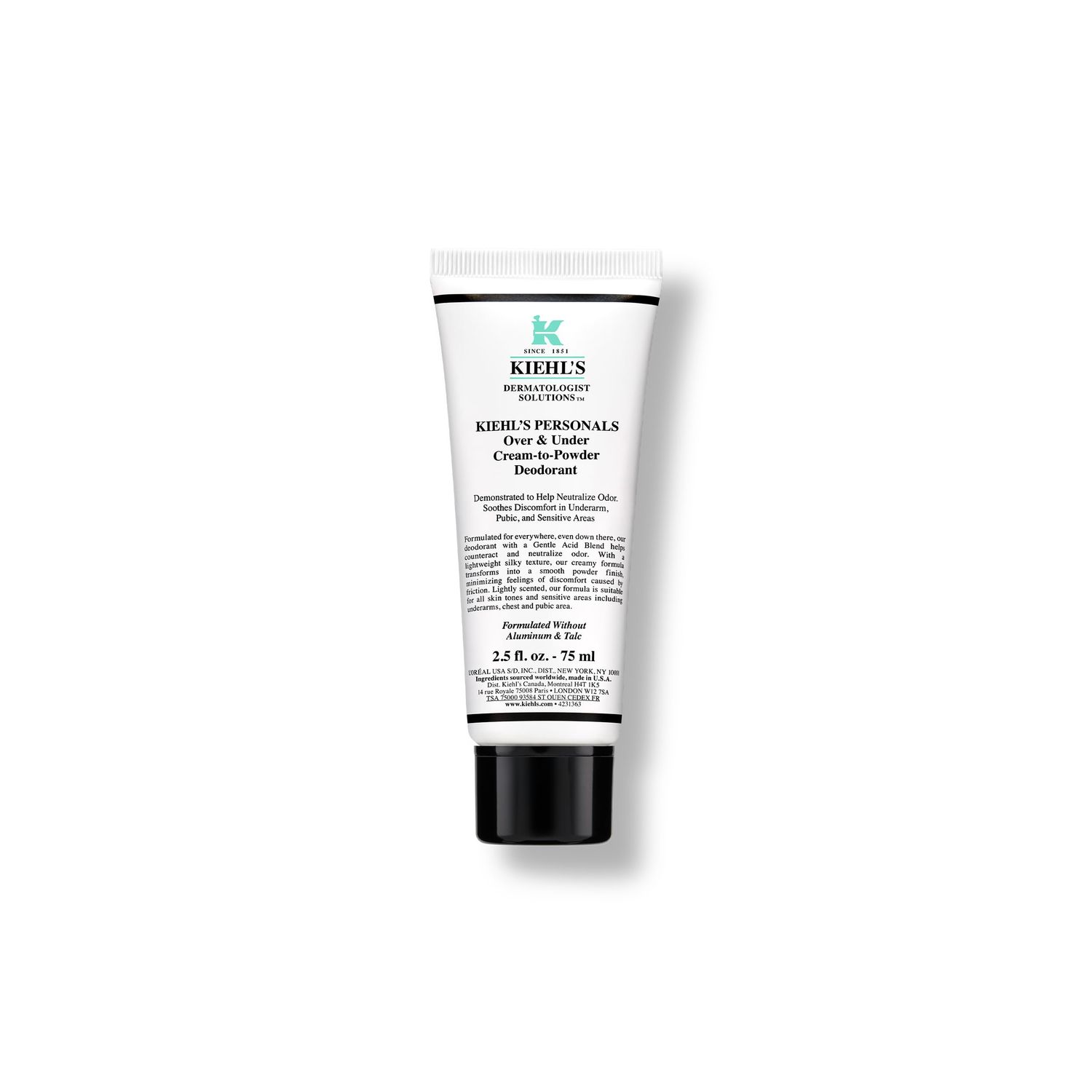 Kiehl&#39;s Since 1851 All Over Deodorant Treatment - Whole Body Deodorant for Women and Men - 75ml