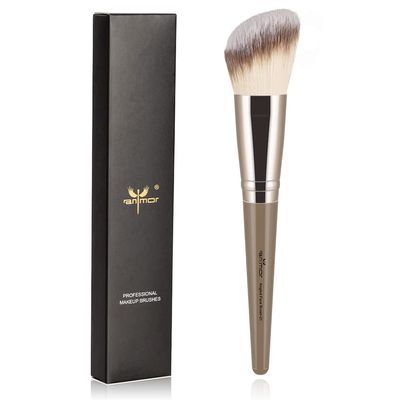 Anmor Contour Brush, Premium Contour Blush Bronzer Face Makeup Brush, Perfect For Cheek Forehead Jaw Nose Blending Deepening Contouring Polishing, Suitable For Powder Liquid Cream Angled Contour