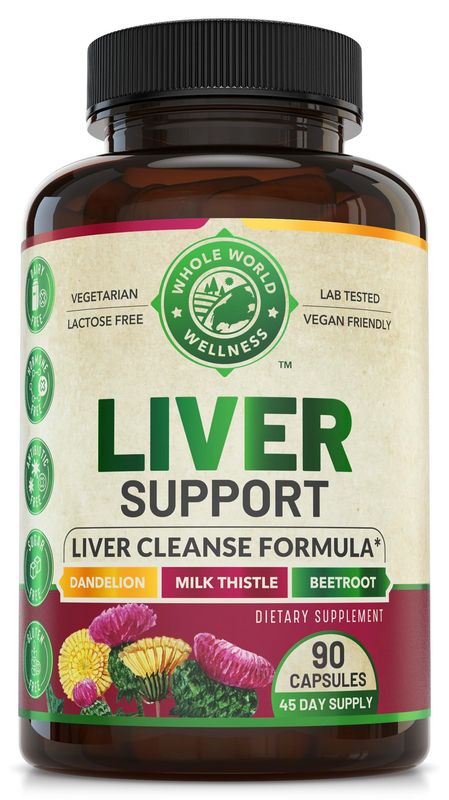 Advanced Liver Cleanse Detox &amp; Repair Formula for Adult with Milk Thistle, Organic Liver Detox &amp; Support Supplement for Men and Women, 90 Pills Liver Repair &amp; Detox Support, 512mg 45-Day Supply